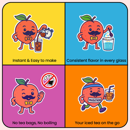 Teazy Peach iced tea with flavourful peach