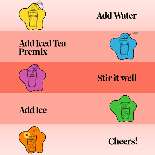 Teazy Peach iced tea with flavourful peach